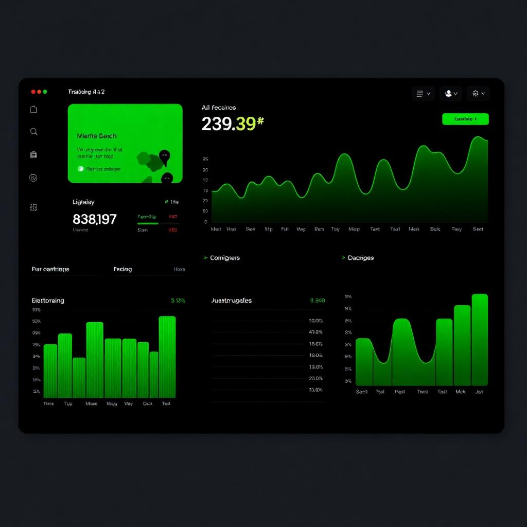 Dashboard de campaña digital para Alto Andes Café con métricas en verde sobre fondo oscuro